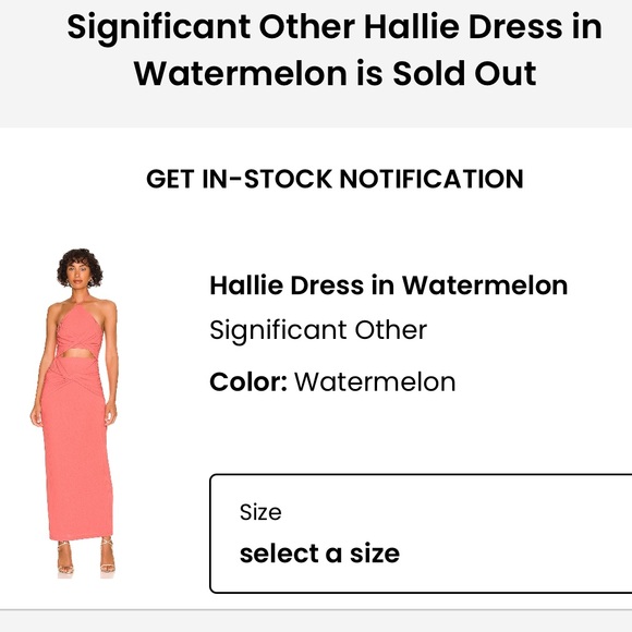 Significant Other Hallie Dress in watermelon, size 4 - Picture 2 of 2